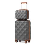 British traveller set de 2 valises cabine 53x35x21cm + vanity case valise rigide valise de voyage avec ... British traveller set de 2 valises cabine 53x35x21cm + vanity case valise rigide valise de voyage avec ...