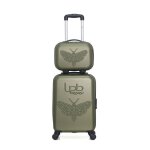 Set de 2 valises francette - h 50 cm 4 roues - vert - lpb luggage
