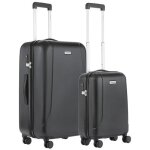 Set de 2 valises carryon skyhopper - bagage a main 55cm avec valise grande 78cm avec serrure tsa - noir ...