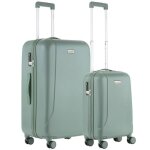 Set de 2 valises carryon skyhopper - bagage a main 55cm avec valise grande 78cm avec serrure tsa - vert ...