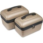 Set de 2 vanity cases 918l et 1449l - pack de vanity rigide kinston (champagne)