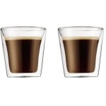 Set 2 verres - bodum - canteen - double paroi - 0. 1 l - transparent