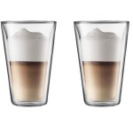 Set 2 verres - bodum - canteen - double paroi - 0. 4 l - transparent