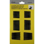 Set de 200 x barrettes � cheveux noires 42 - 52 mm m�tal pince �pingle