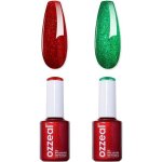 Set 2pcs vernis semi - permanent paillet� no�l rouge vert gel polish �tincelles miroir uv led soak off ...