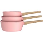Set de 3 casseroles - tous feux dont induction - arthur martin - am0702 - revtement cramique -  16 ...