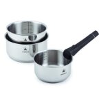 Laguiole cuisson - set de 3 casseroles inox amovible 16 / 18 / 20cm - r�actif