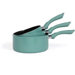 Set de 3 casseroles - livoo - men125vs - aluminium revtement antiadhsif -  16 - 18 - 20 cm - epaisseur ...