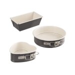 Set de 3 moules � g�teaux exclusive - dr. oetker - rond c?ur pain - rev�tement antiadh�sif