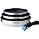 Set de 3 poles - arthur martin - am2196 - 20 - 24 - 26 cm - acier inoxydable - poigne amovible - tous ...