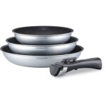 Set de 3 po�les - tous feux dont induction - 20 - 24 - 28 cm arthur martin - am521s - aluminium - anti ...