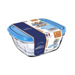 Set de 3 saladiers en verre avec couvercle Set de 3 saladiers en verre avec couvercle
