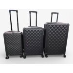 Set de 3 valises - gerard pasquier - abs - 4 roulettes - rigide - va013 noir