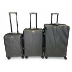 Set de 3 valises - gerard pasquier - abs - 4 roulettes - rigide - va015 noir