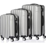 Set de 3 valises rigides - 4 roues pivotantes à 360° - avec serrure à combinaison - 20 / 24 / 28 - gris ... Set de 3 valises rigides - 4 roues pivotantes à 360° - avec serrure à combinaison - 20 / 24 / 28 - gris ...