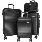 Lot 3 valises plus 1 vanity rigides - noir - tr10394 Lot 3 valises plus 1 vanity rigides - noir - tr10394
