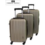 Set de 3 valises - umberto ravelli - champagne - coque rigide abs - 4 roulettes silencieuses - 20 / 24 ...