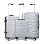 Set de 3 valises de voyage rigides abs anti - choc ( 55 / 65 / 75cm ) ? bagages trolley � 4 roues pivotantes ...