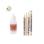 Set 4 crayons grattoirs + paraloid