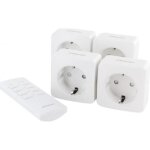 Prise multiple - chacon - set de 4 mini - prises t�l�command�es - 2300w - blanc - objet connect�
