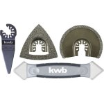 Kwb by einhell set de 4 outils multifonctions pour carrelage (r�pe hm 2 lames de scie segment�e hm grattoir) ...
