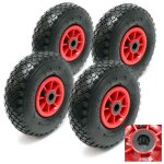 Wiltec lot de 4x roue complète 3. 00 - 4 pour diable ? 255 x 255 x 85 mm Wiltec lot de 4x roue complète 3. 00 - 4 pour diable ? 255 x 255 x 85 mm