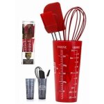 Set 4 ustensile patisserie maryse fouet pinceau verre doseur pvc Set 4 ustensile patisserie maryse fouet pinceau verre doseur pvc