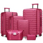 Set de 4 valises avec 2 bagages de voyage 18 / 20 / 24 / 28 pouces abs valises rigides extensibles � ...