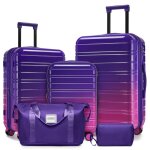 Set de 4 valises avec 2 bagages de voyage 18 / 20 / 24 / 28 pouces abs valises rigides � roues pivotantes ...