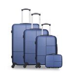 Set de 4 valises coronado - c 75 cm 4 roues - bleu - hero