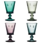 Set de 4 verres  pied abeille 24 cl (1 modle alatoire) - la rochere