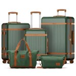 Set de 5 valises de voyage valise 75cm - 66cm - 55cm + sac de voyage pliable + trousse de maquillage ...