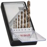 Foret - bosch - robustline 2607019924 - hss - co 5% cobalt - pointe 135� - jeu 6 pcs (� 2 - 3 - 4 - 5 ...