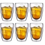 Set 6 verres thermo - bodum - pilatus - double paroi - 0. 25 l - transparent