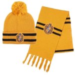 Set hiver harry potter - echarpe et bonnet  pompon - poufsouffle