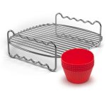 Set d'accessoires de cuisson pour philips airfryer - grille double niveau, moules à muffin - philips ... Set d'accessoires de cuisson pour philips airfryer - grille double niveau, moules à muffin - philips ...