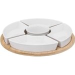 Set apéritif - secret de gourmet - 6 pièces - porcelaine & bambou - lave - vaisselle - micro - ondes Set apéritif - secret de gourmet - 6 pièces - porcelaine & bambou - lave - vaisselle - micro - ondes