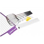 Set de badminton - pokeo - 4 raquettes - sac de transport - filet