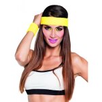 Set de bandeau et bracelets ponge jaunes - boland - adulte - multisport