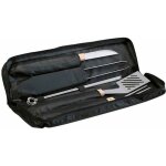 Set barbecue - campingaz - sacoche en tissu avec 5 ustensiles - mtal et bois - noir