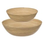 Set de bols - five - 2 saladiers - bambou - 25 cm et 30 cm - neuf