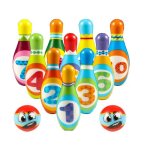 Set de bowling enfants - multicolore - 12 pi�ces - mousse douce - jouets �ducatifs - 3 ans +
