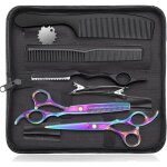 Set de ciseaux de coiffure professionnels - estampille - 10 pi�ces - 6. 5 pouces - acier japonais 440c ...