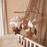 Set complet mobile b�b� sleeping teddy fait main