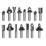 Kwb by einhell fraises pour dfonceuses (15 pices, diamtre de tige 8 mm, dans un coffret en bois)