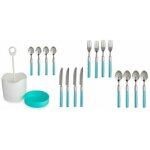 Set de couverts - kinvara - plastique - 8 units - bleu - compatible lave - vaisselle