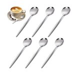 Set de cuill�res � caf� 6 pi�ces mini cuill�res en acier inoxydable petite cuill�re � dessert cuill�res ...