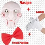 Set de dguisement saw (masque + noeud + gants)
