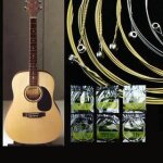 Set ensemble de 6 jeu de cordes cordons en acier pour guitare acoustique nouveau