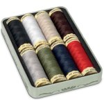 Set de fils  coudre - gtermann - couleurs basiques - 8 bobines - 100% polyester - 100 m par bobine